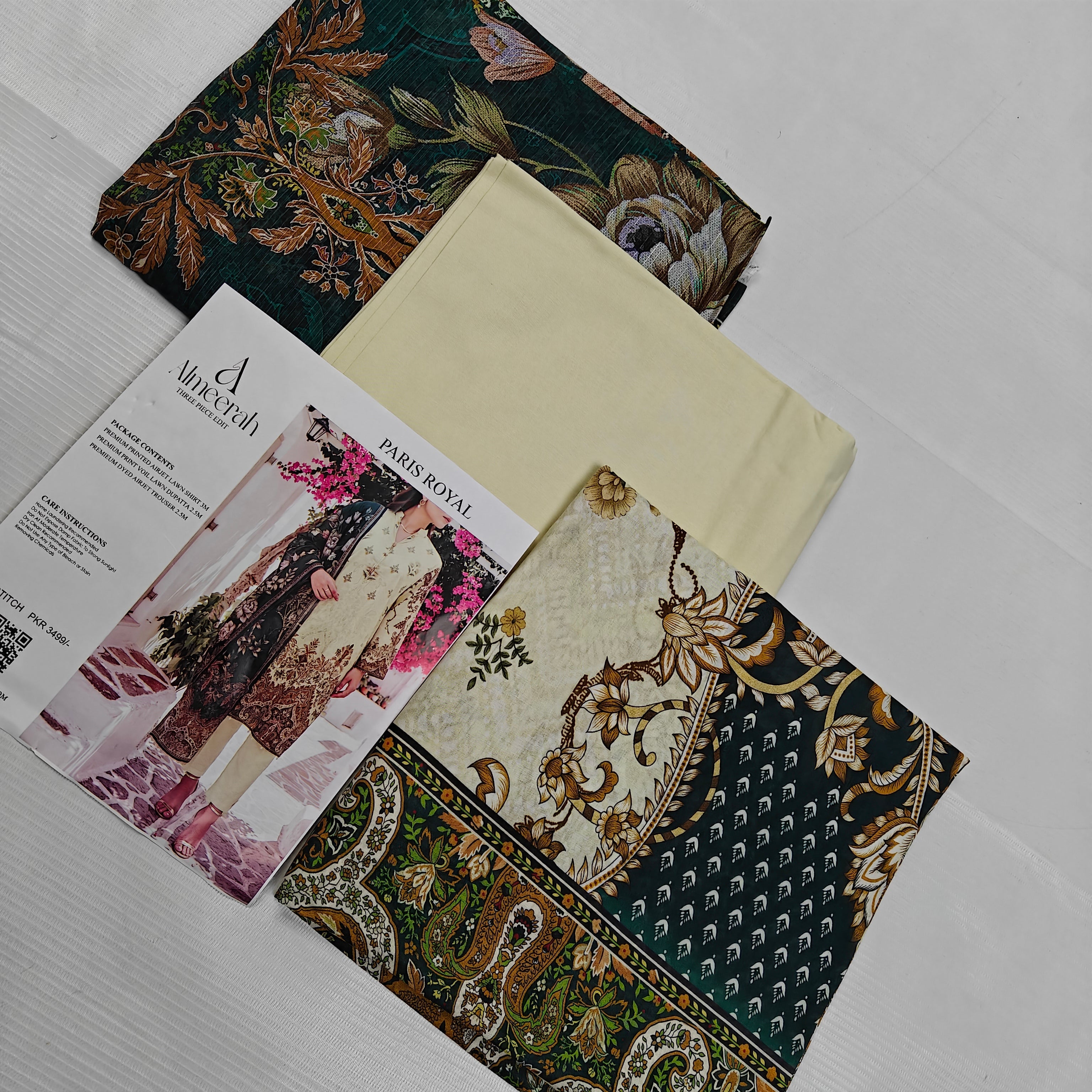Almeerah Printed Lawn 3PC Memon Clothes